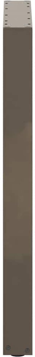 Set van 2 bartafelpoten - tafelpoten - U-vormig - 60x(90-91) cm - staal - naturel - Afbeelding 9