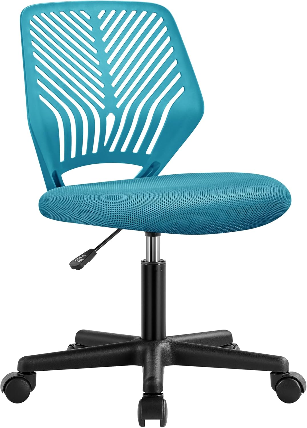 Bureaustoel draaibaar – mesh 50 x 55 x 79 cm - in hoogte verstelbaar – turquoise
