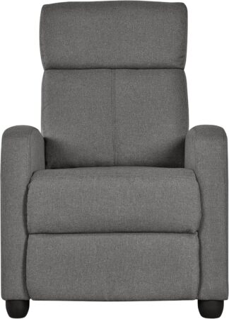 Relaxfauteuil - tv-stoel - met verstelbare voetensteun en rugleuning - grijs
