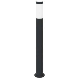 Tuinverlichting - hoogte 80 cm - RVS - IP44 - zwart - metaal